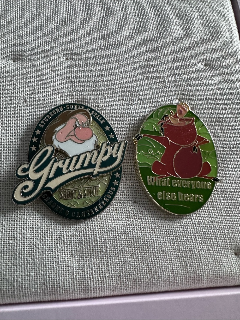 Disney Parks Grumpy and Pumba pins